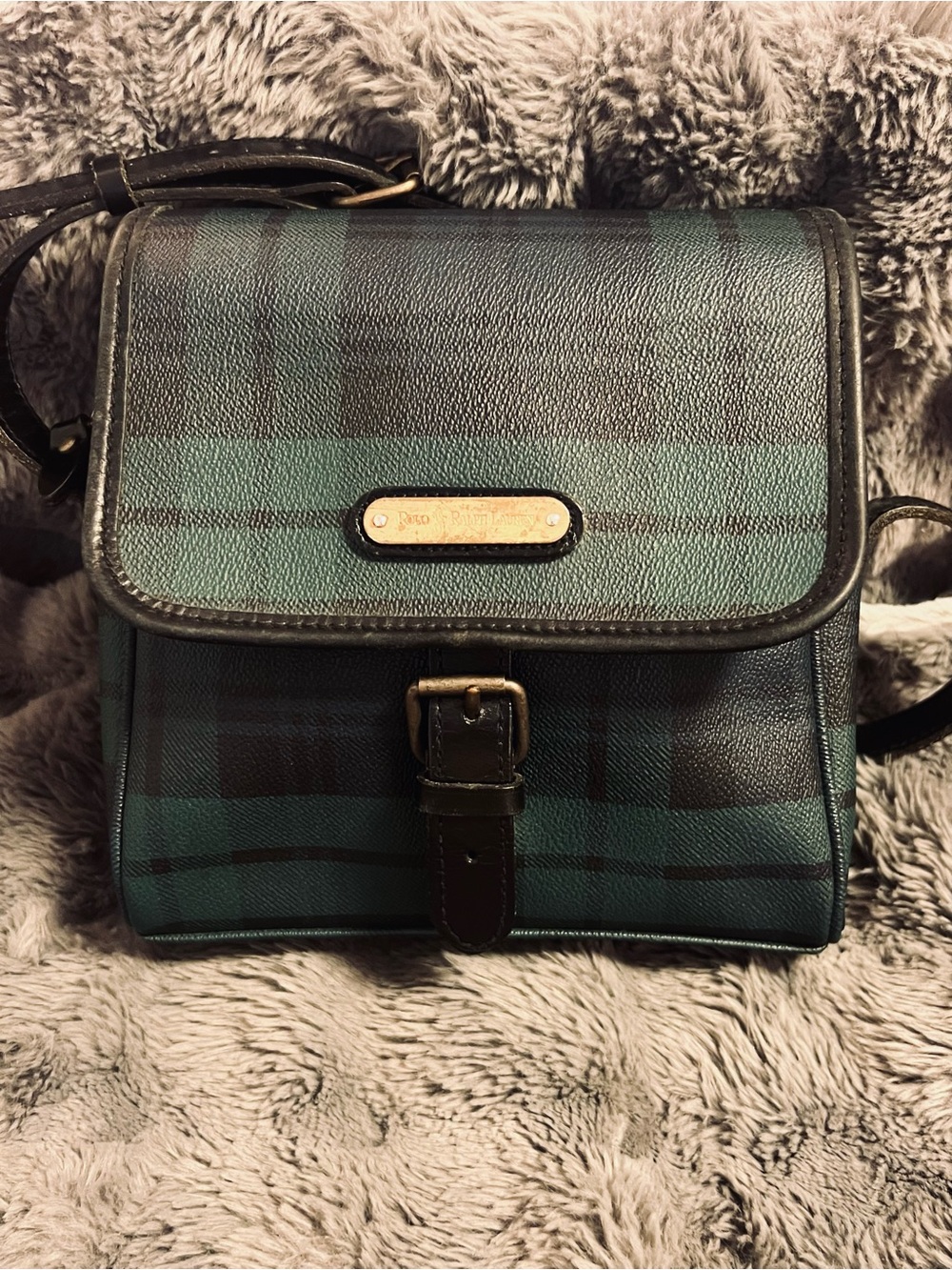 Vintage Ironic Plaid Polo Ralph Lauren Crossbody